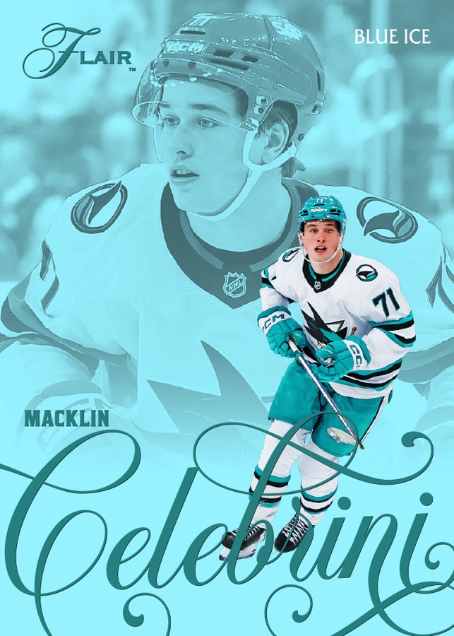 Macklin Celebrini · Blue Ice manufacturer preview